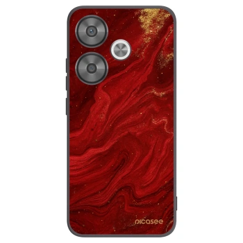 Picasee silikonowe czarne etui na Xiaomi Poco F6 - Red