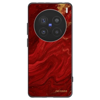 Picasee silikonowe czarne etui na Vivo X200 Pro - Red