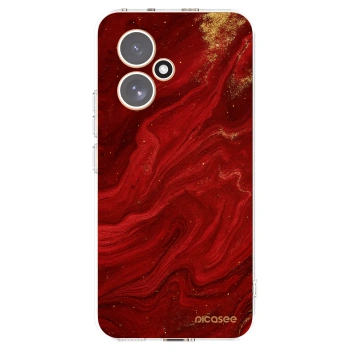 Picasee silikonowe przeźroczyste etui na Honor 400 5G - Red