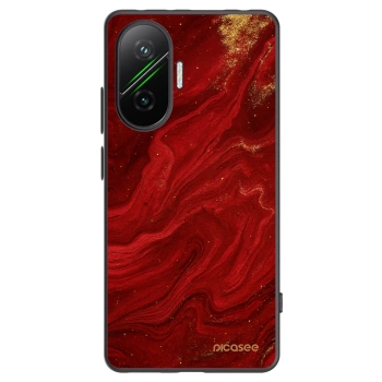 Picasee silikonowe czarne etui na Xiaomi Poco F7 5G - Red