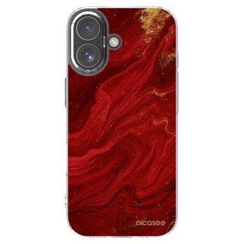 Picasee silikonowe przeźroczyste etui na Apple iPhone 17 - Red