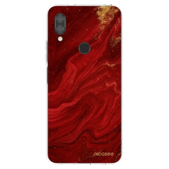 Picasee silikonowe przeźroczyste etui na Xiaomi Redmi 7 - Red
