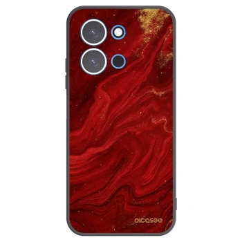 Picasee silikonowe czarne etui na Xiaomi Redmi 15C 4G - Red