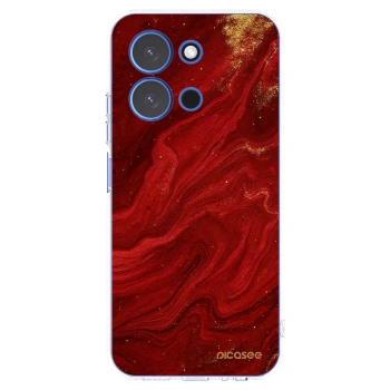 Picasee silikonowe przeźroczyste etui na Xiaomi Redmi 15C 4G - Red