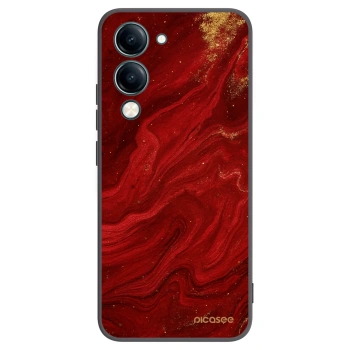 Picasee silikonowe czarne etui na Vivo Y29s 5G - Red