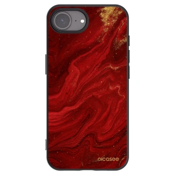 Picasee silikonowe czarne etui na Apple iPhone 17e - Red
