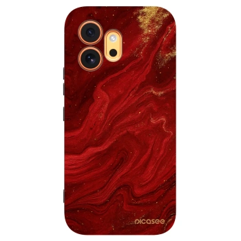 Picasee silikonowe czarne etui na Honor 600 - Red