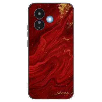 Picasee silikonowe czarne etui na Xiaomi Redmi Note 17 Pro 5G - Red