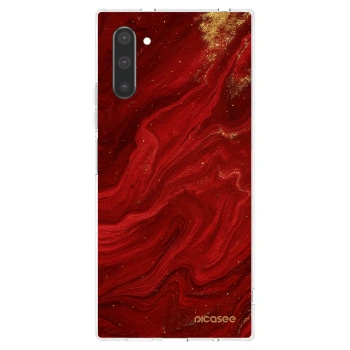 Picasee silikonowe przeźroczyste etui na Samsung Galaxy Note 10 N970F - Red