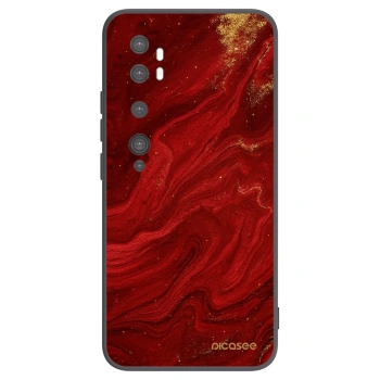 Picasee silikonowe czarne etui na Xiaomi Mi Note 10 (Pro) - Red