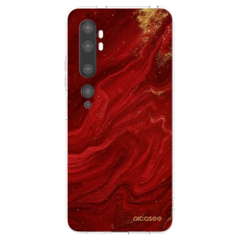 Picasee silikonowe przeźroczyste etui na Xiaomi Mi Note 10 (Pro) - Red