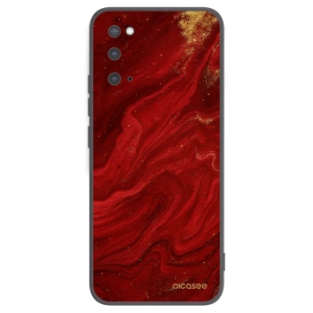 Picasee silikonowe czarne etui na Samsung Galaxy S20 G980F - Red