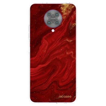 Picasee silikonowe przeźroczyste etui na Xiaomi Poco F2 Pro - Red