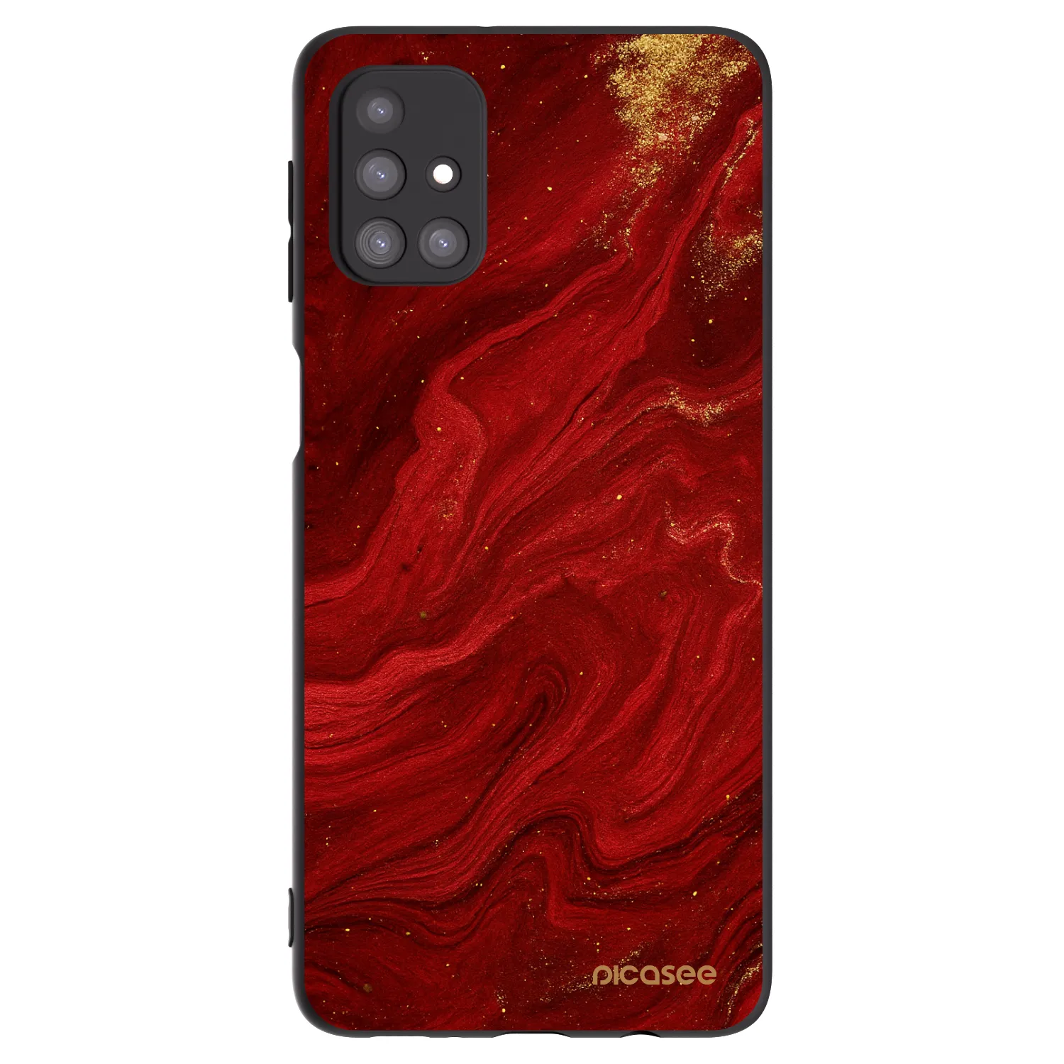Picasee silikonowe czarne etui na Samsung Galaxy M31s - Red