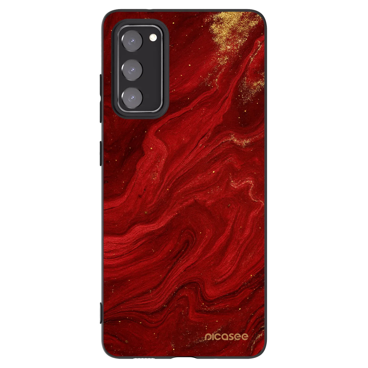 Picasee silikonowe czarne etui na Samsung Galaxy S20 FE - Red