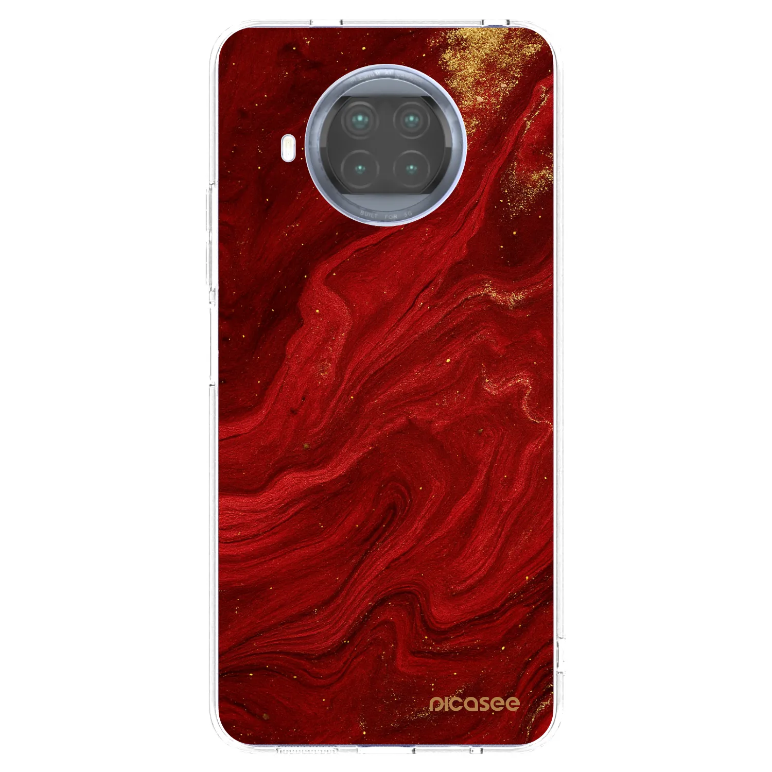 Picasee silikonowe przeźroczyste etui na Xiaomi Mi 10T Lite - Red