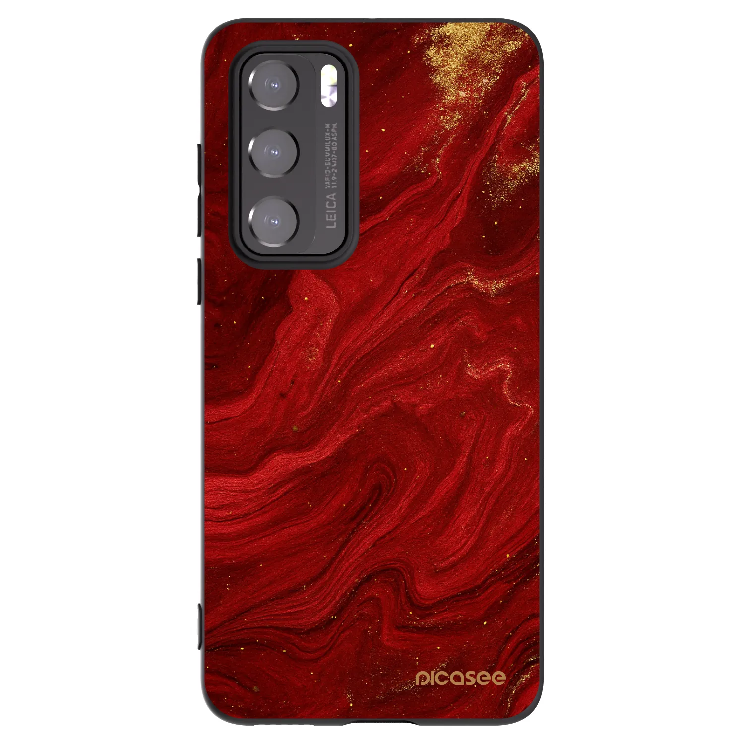Picasee silikonowe czarne etui na Huawei P40 - Red