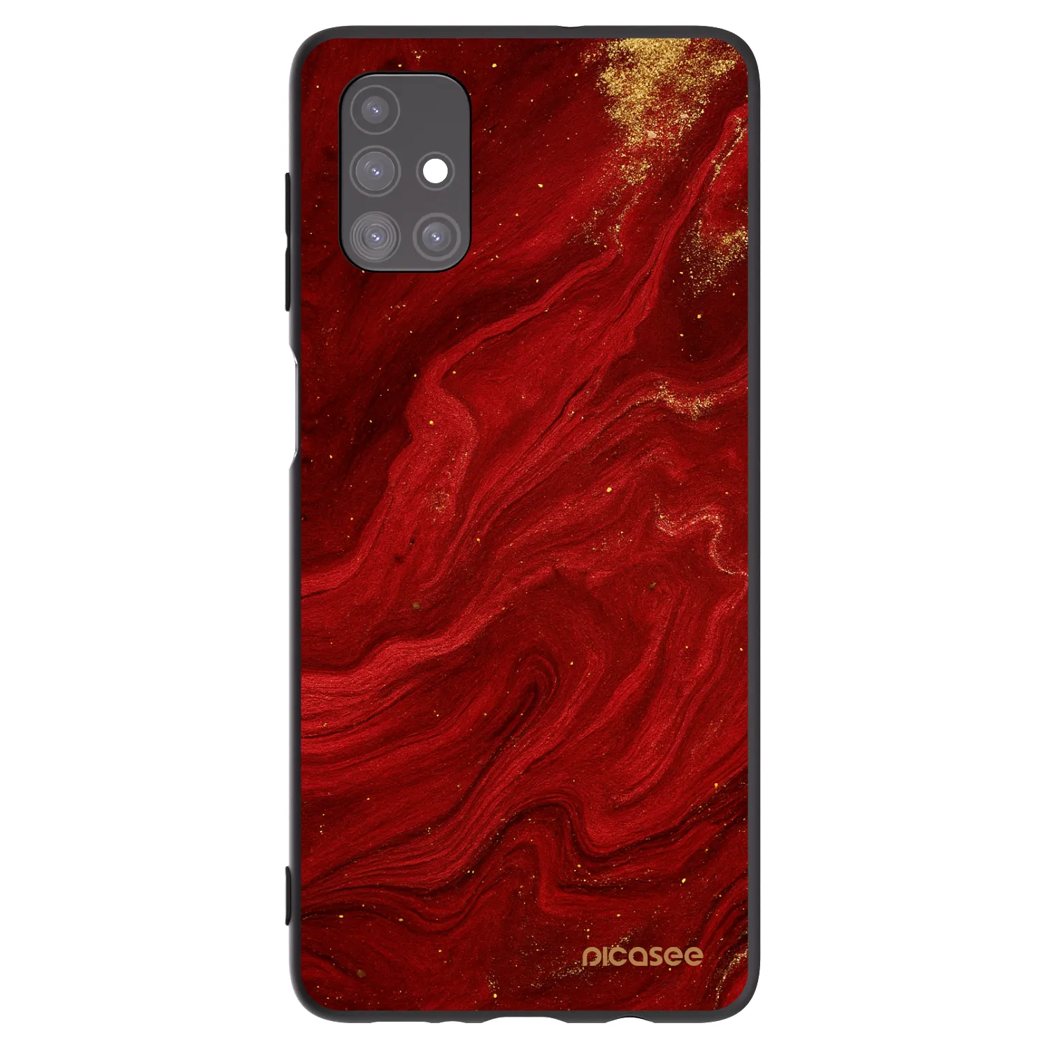 Picasee silikonowe czarne etui na Samsung Galaxy M51 M515F - Red
