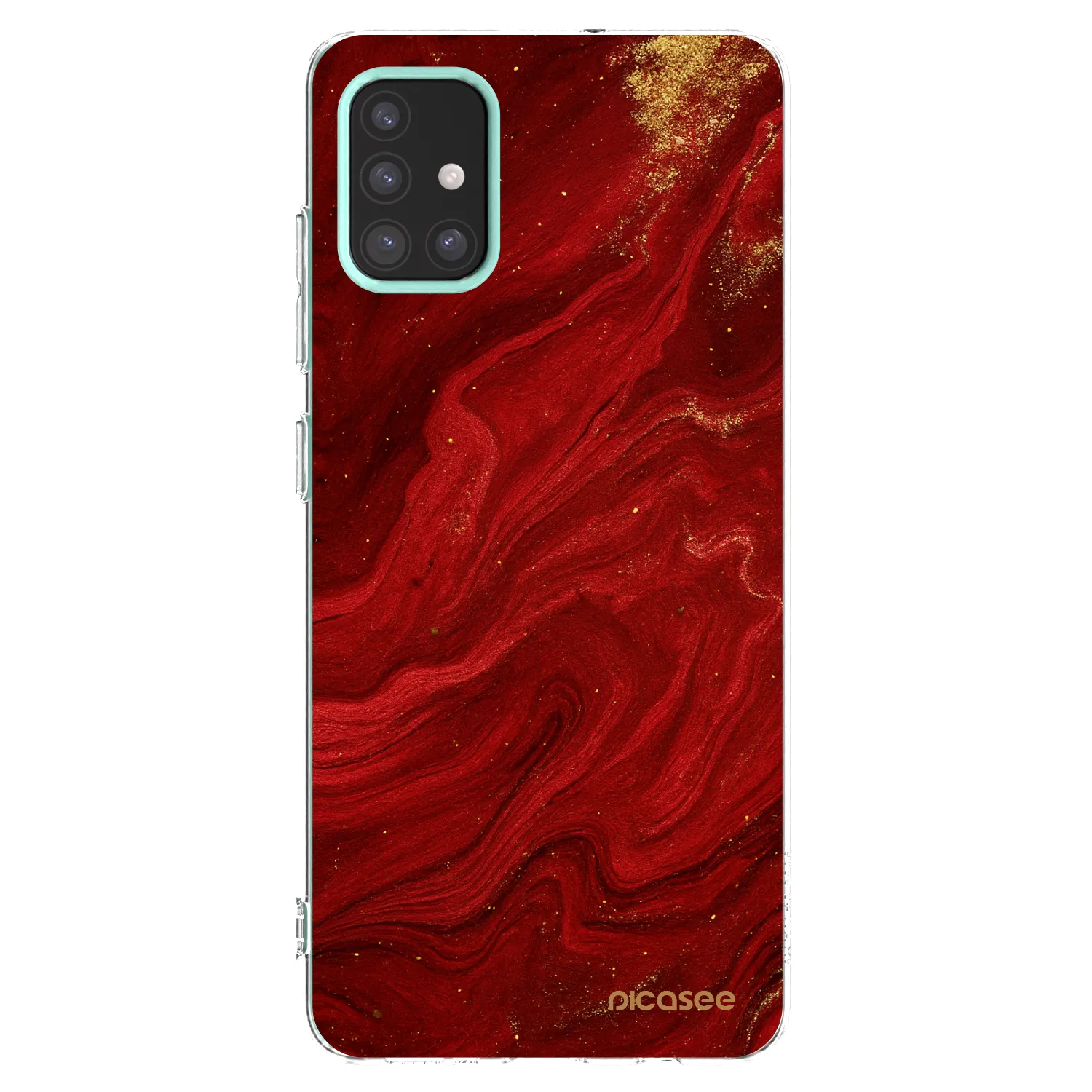 Picasee silikonowe przeźroczyste etui na Samsung Galaxy M31s - Red