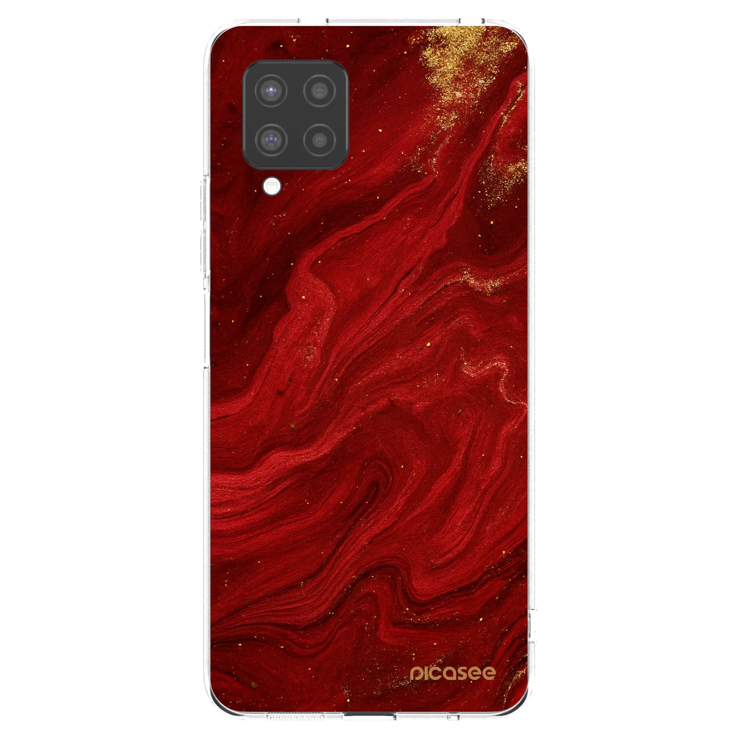 Picasee silikonowe przeźroczyste etui na Samsung Galaxy A42 A426B - Red