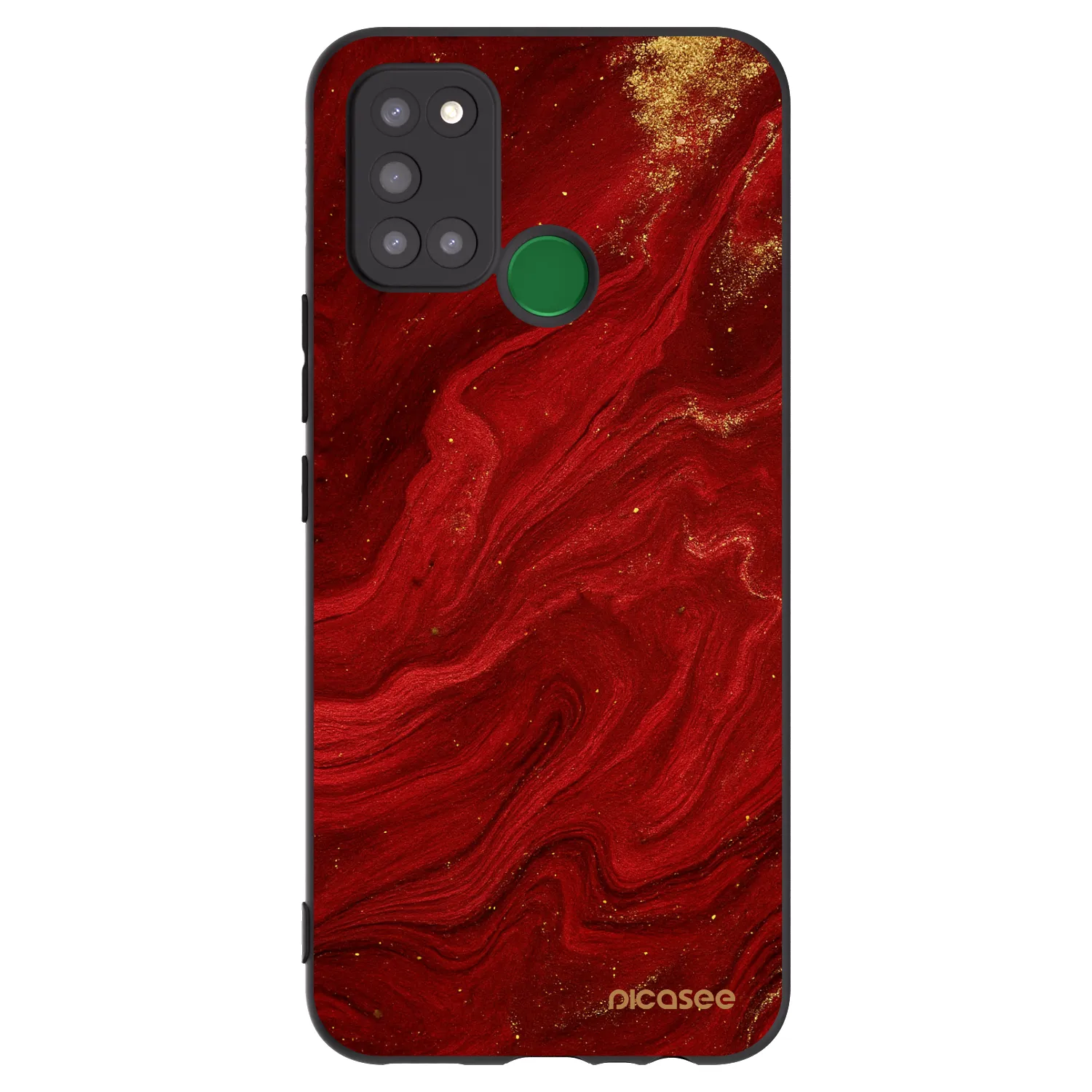 Picasee silikonowe czarne etui na Realme 7i - Red