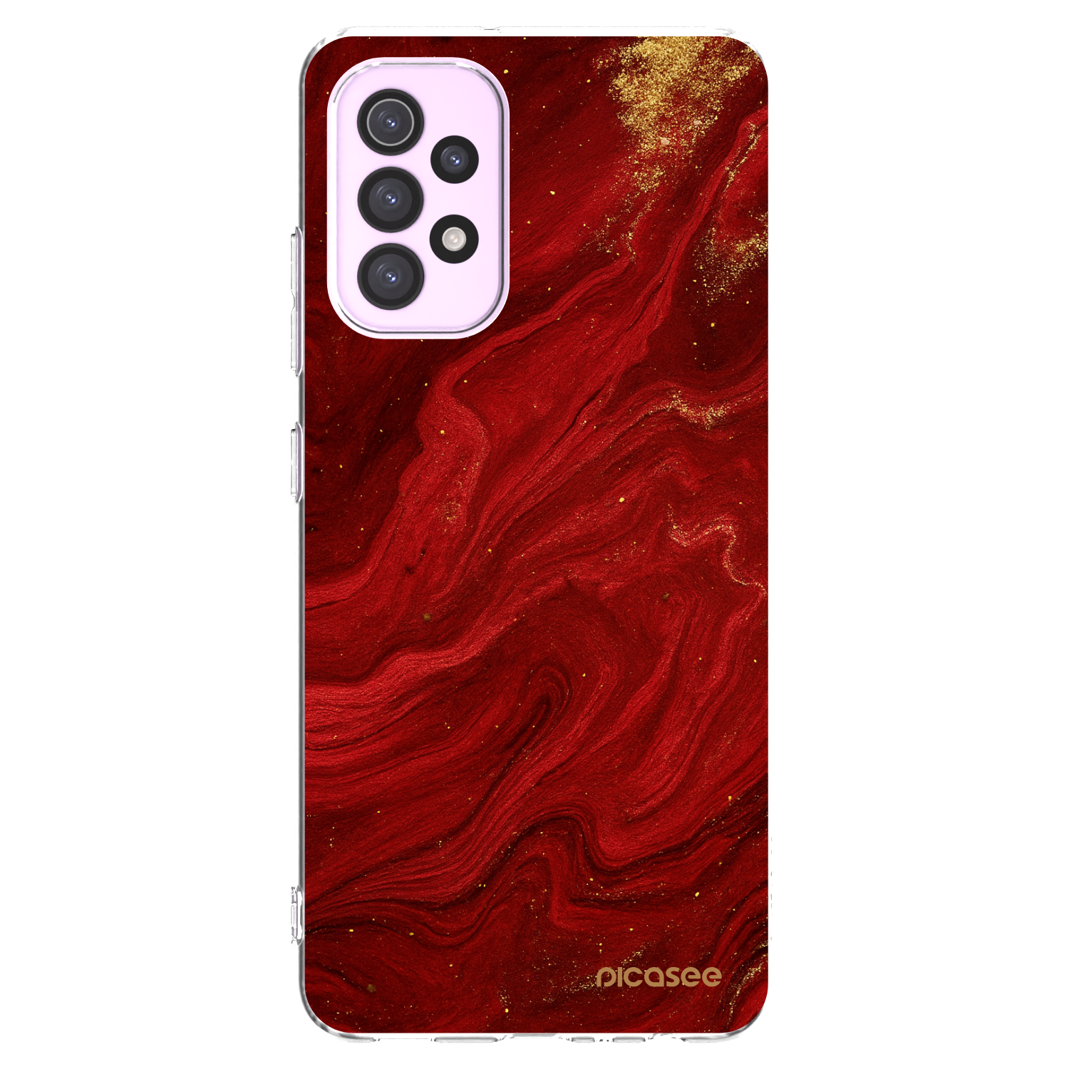Picasee silikonowe przeźroczyste etui na Samsung Galaxy A32 5G A326B - Red