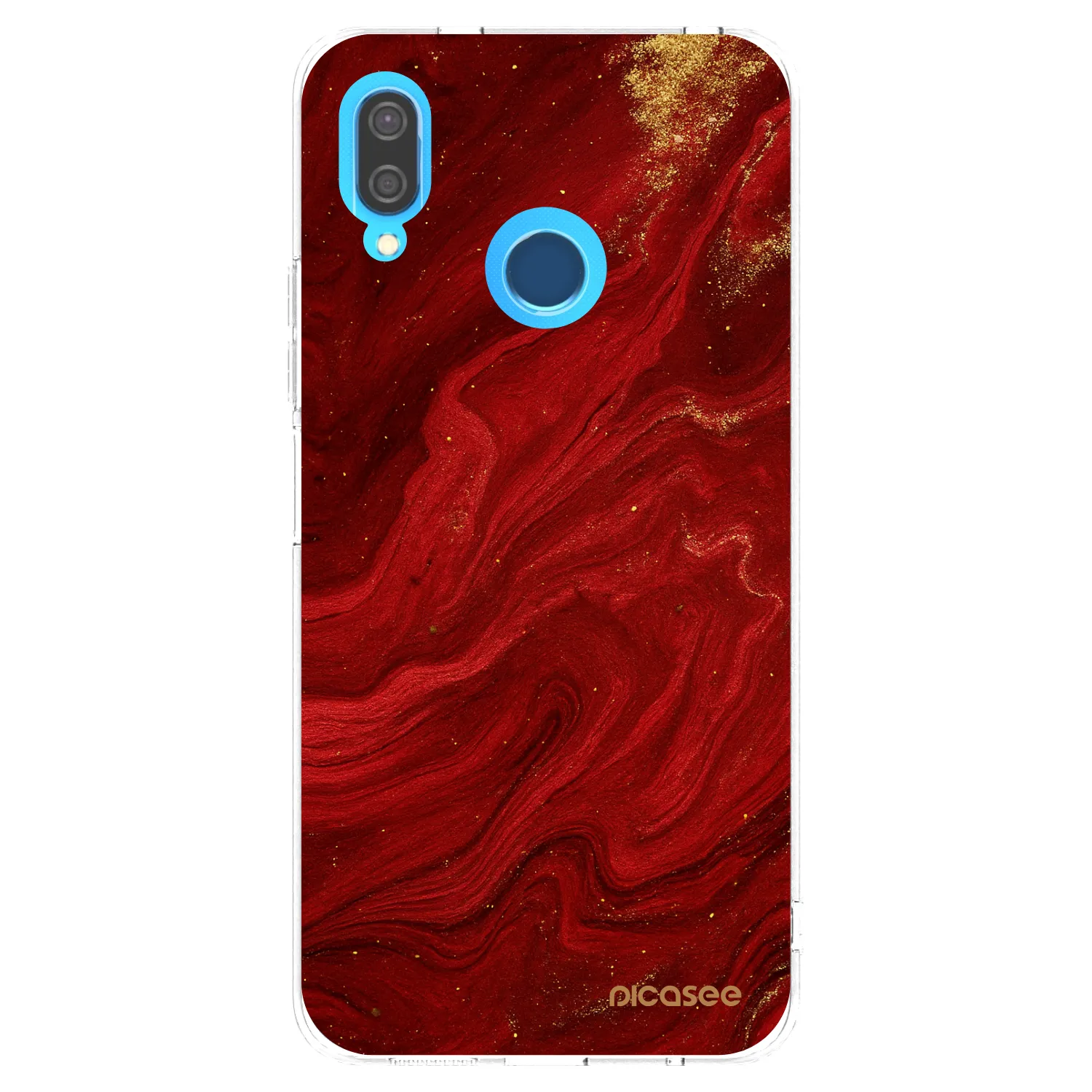 Picasee silikonowe przeźroczyste etui na Huawei P20 Lite - Red