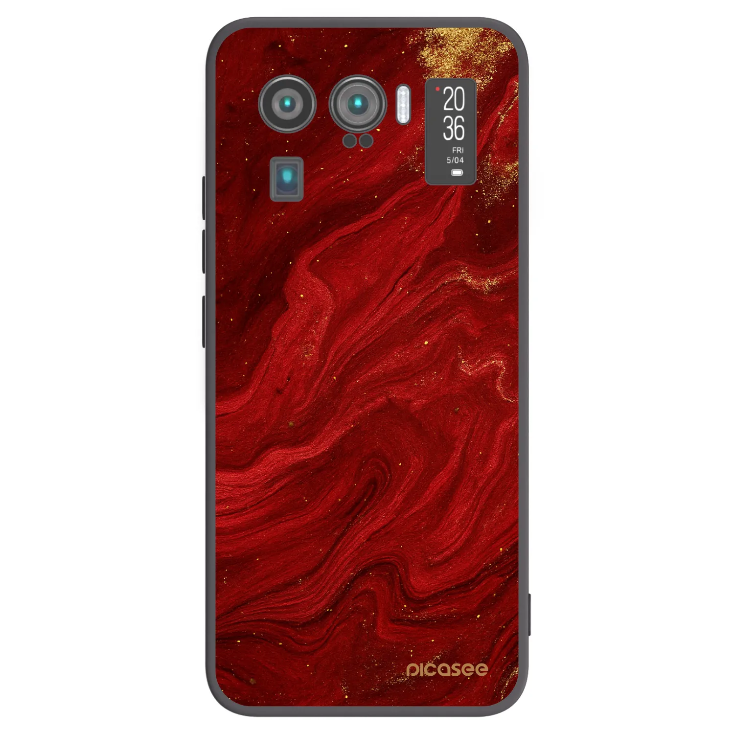 Picasee silikonowe czarne etui na Xiaomi Mi 11 Ultra - Red