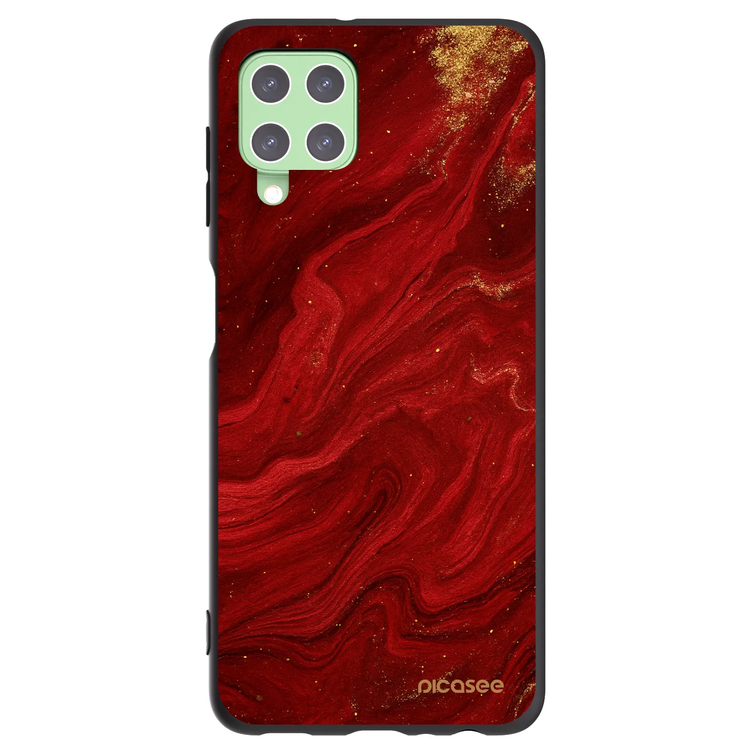 Picasee silikonowe czarne etui na Samsung Galaxy A22 A225F 4G - Red