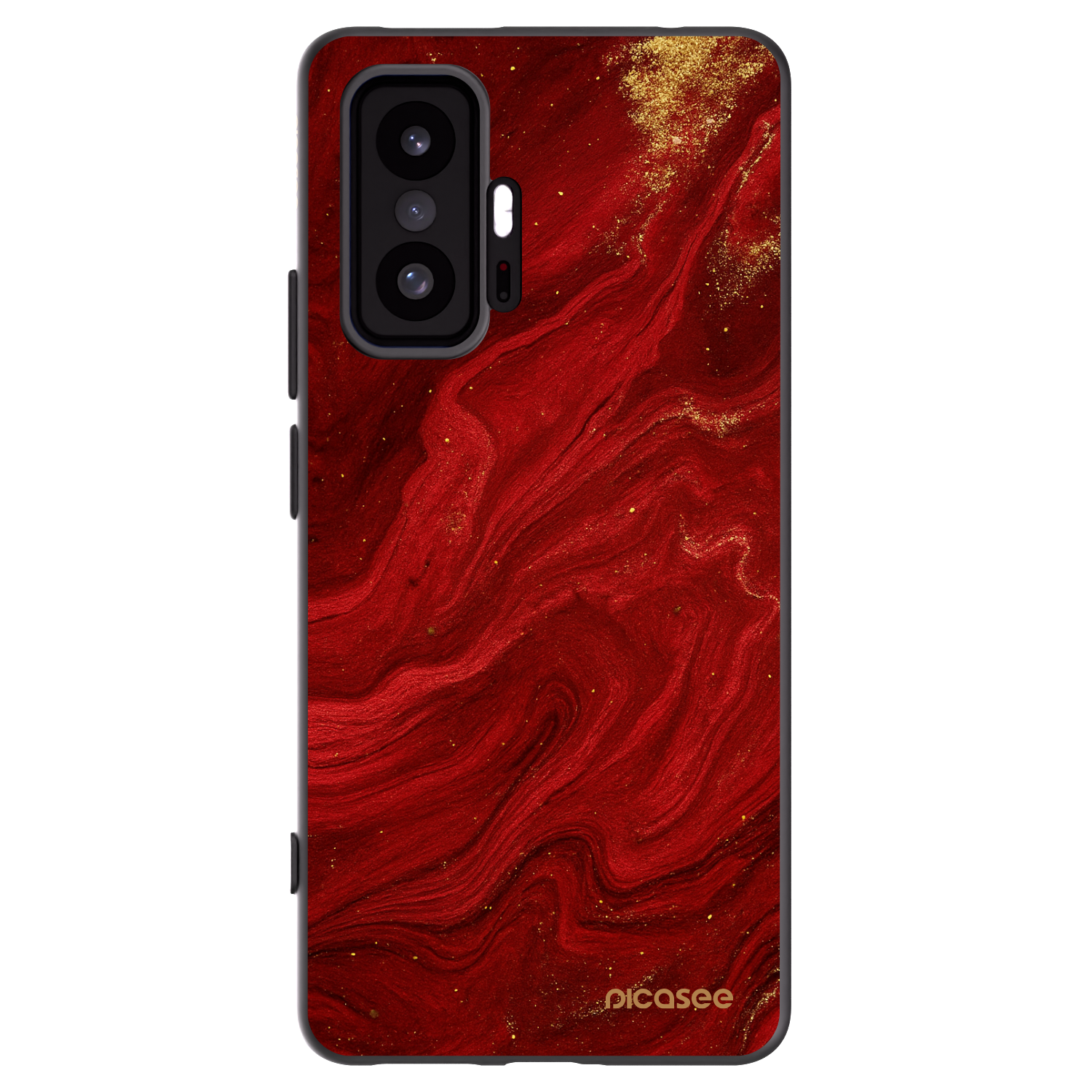Picasee silikonowe czarne etui na Xiaomi 11T - Red