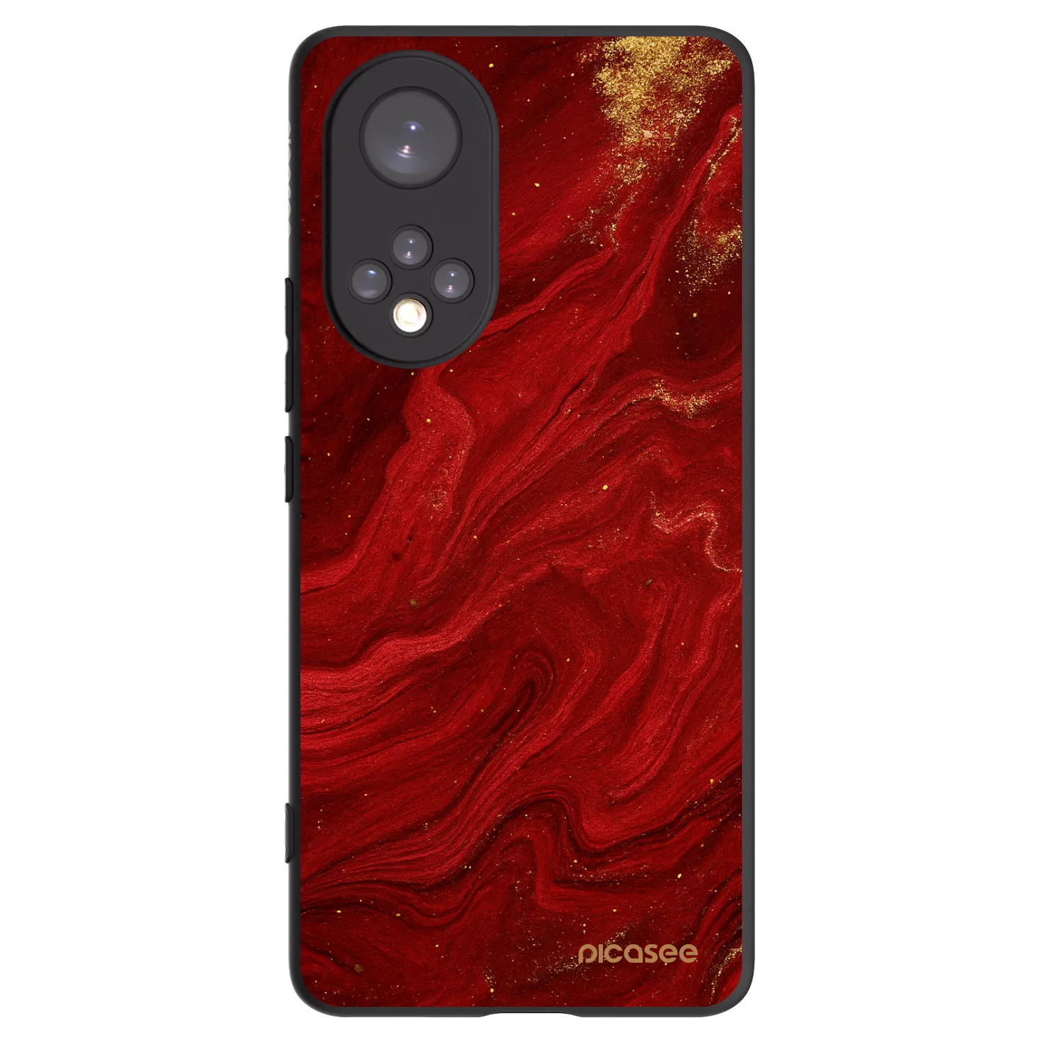 Picasee silikonowe czarne etui na Huawei Nova 9 - Red