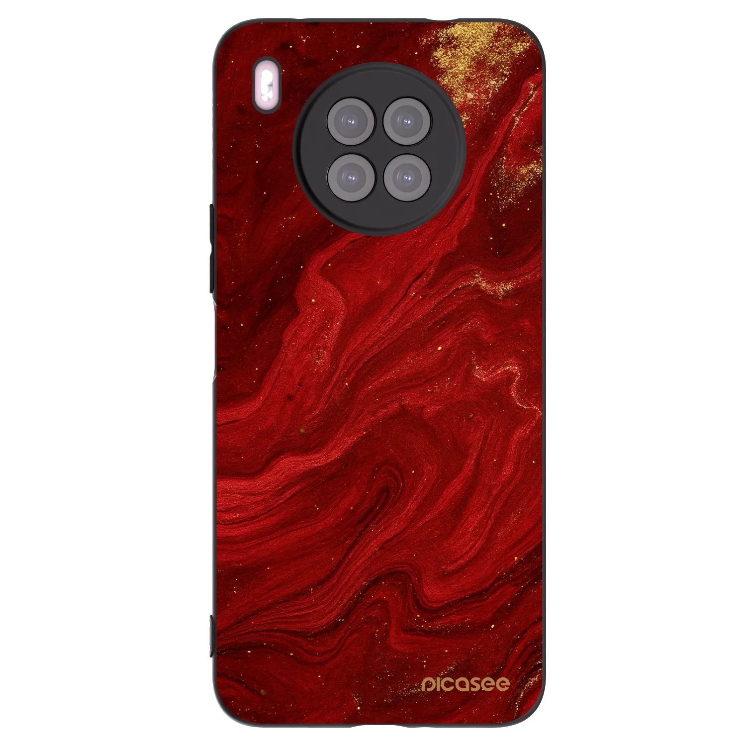 Picasee silikonowe czarne etui na Huawei Nova 8i - Red