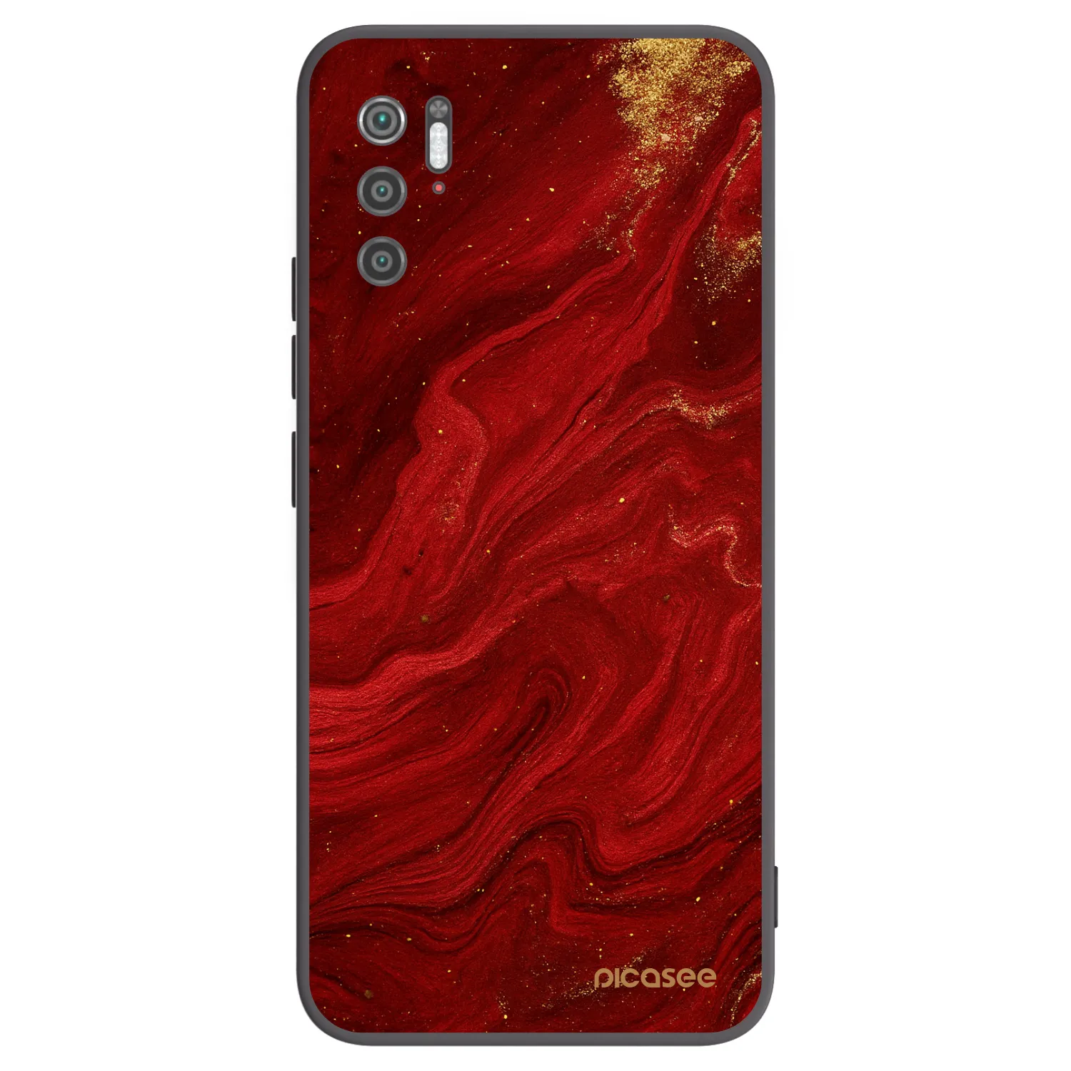Picasee silikonowe czarne etui na Xiaomi Poco M3 Pro 5G - Red