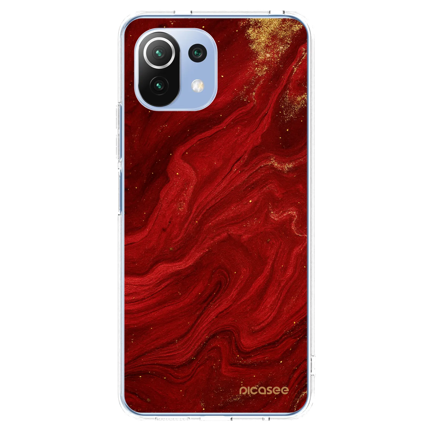 Picasee silikonowe przeźroczyste etui na Xiaomi 11 Lite 5G NE - Red