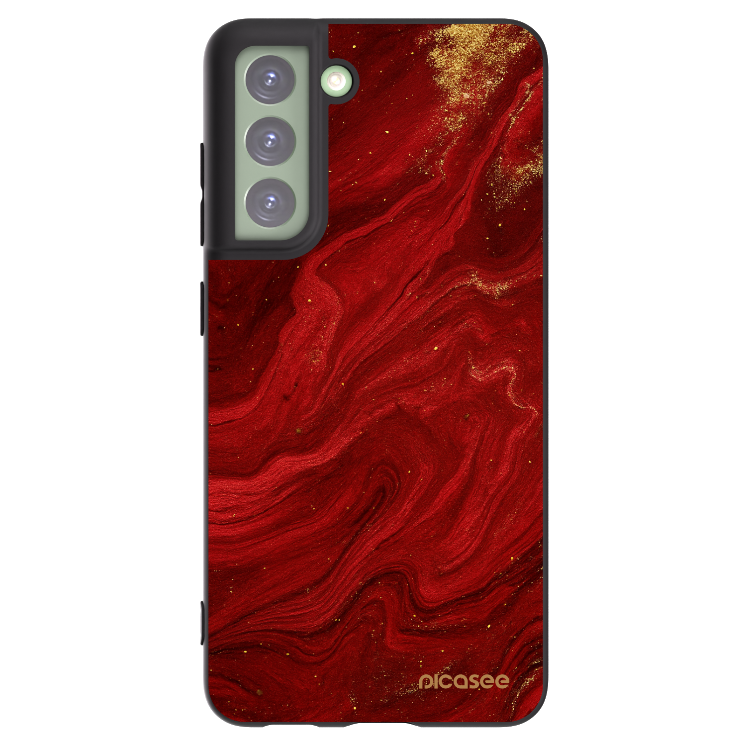 Picasee silikonowe czarne etui na Samsung Galaxy S21 FE 5G - Red