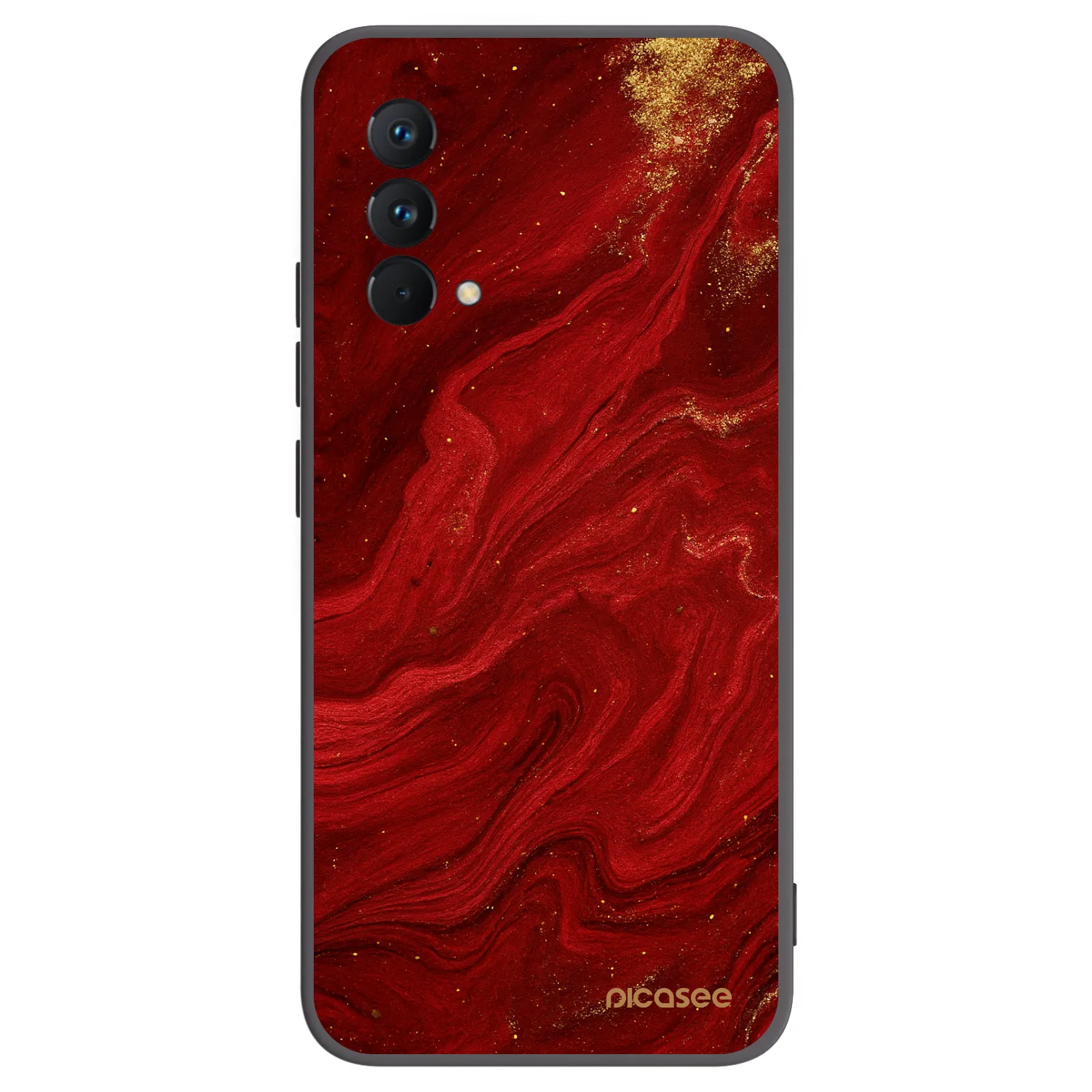 Picasee silikonowe czarne etui na Realme GT Master Edition 5G - Red