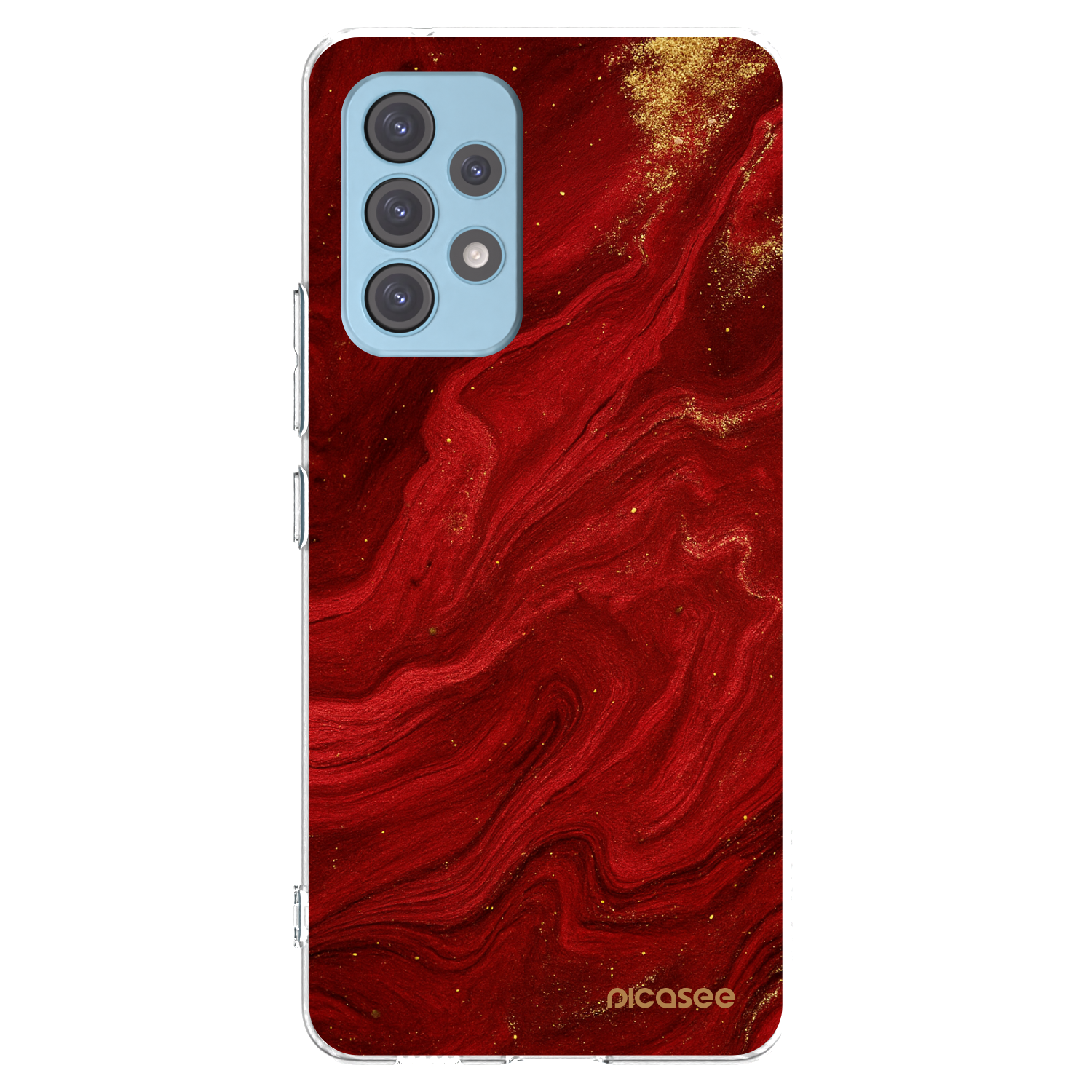 Picasee silikonowe przeźroczyste etui na Samsung Galaxy A53 5G A536 - Red