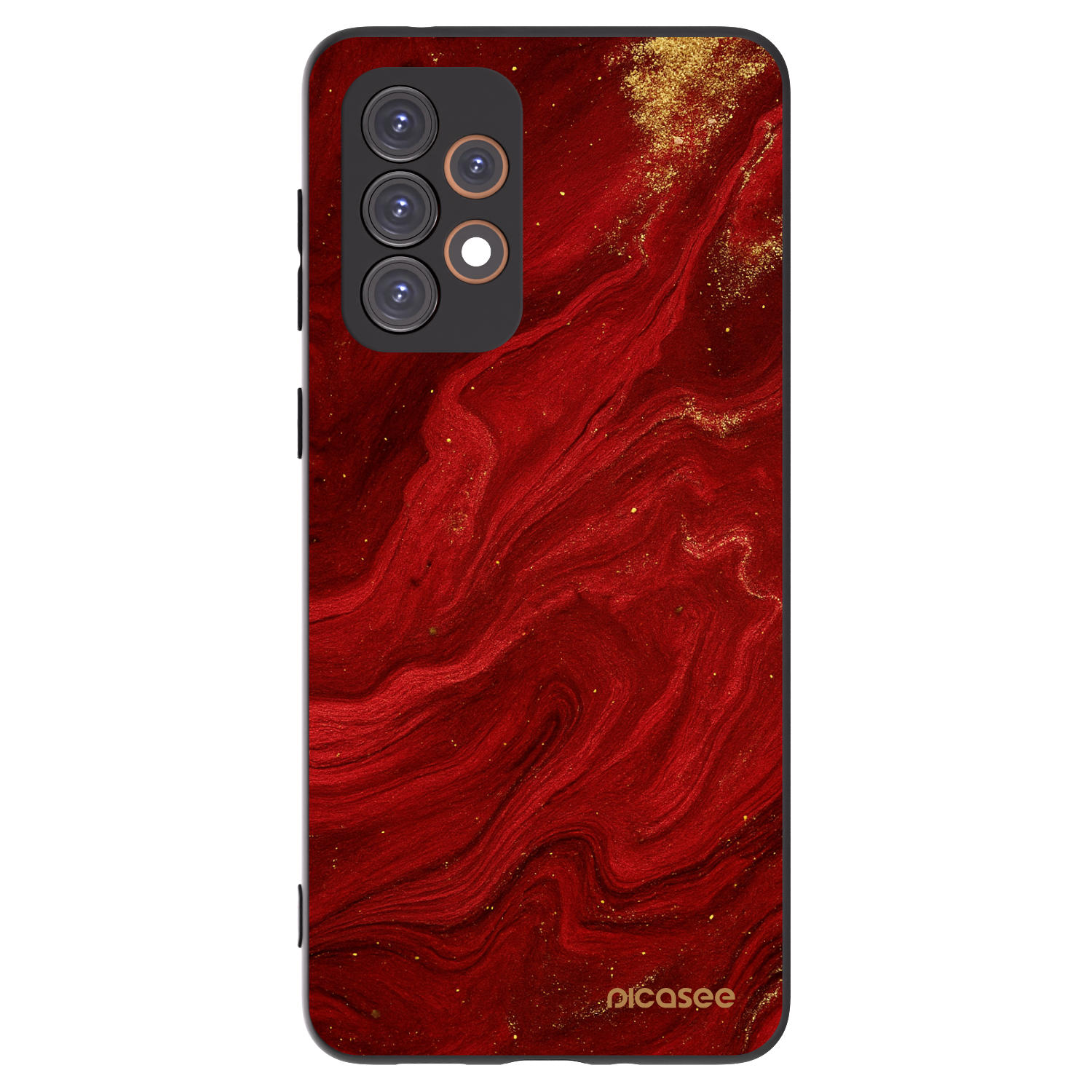 Picasee silikonowe czarne etui na Samsung Galaxy A33 5G A336 - Red