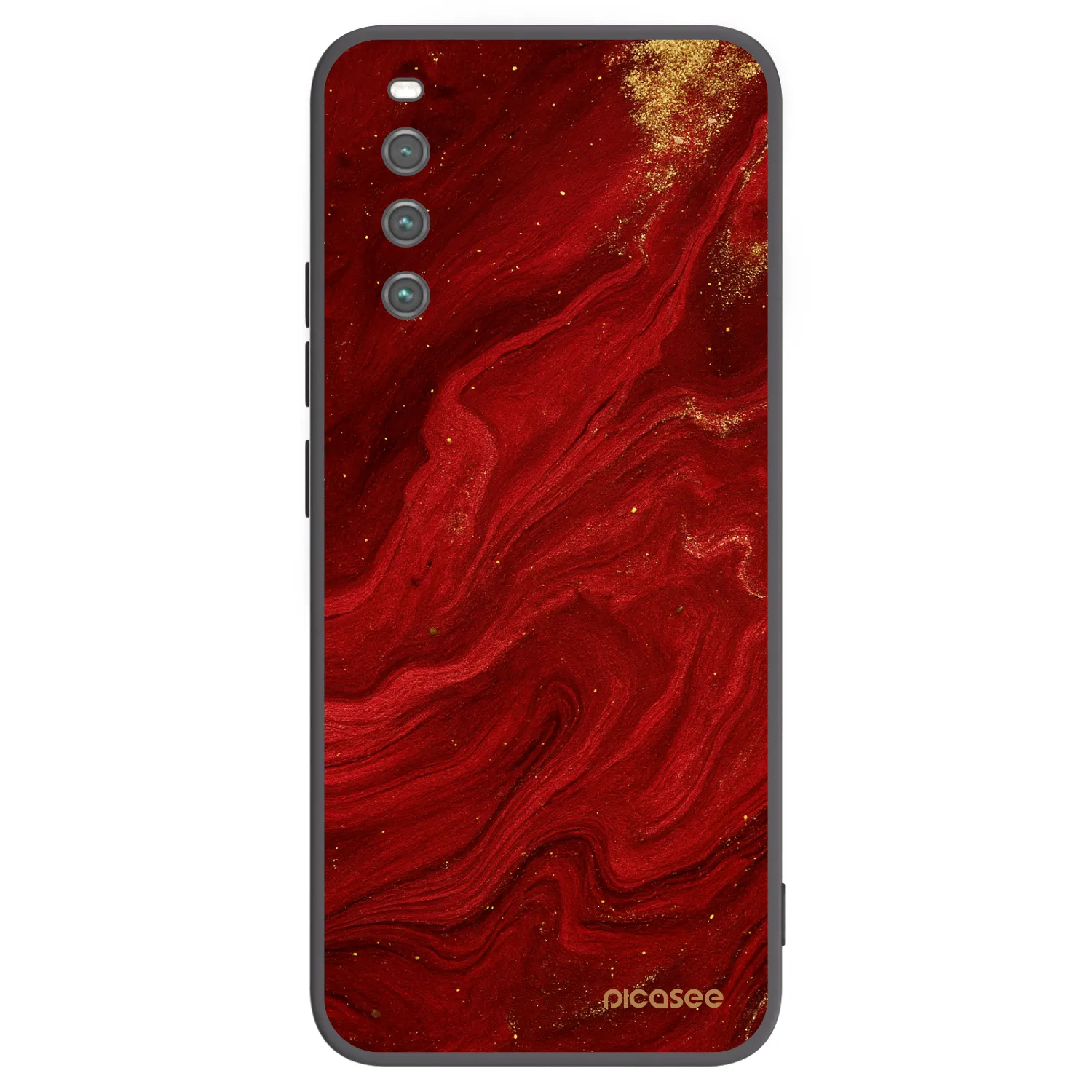 Picasee silikonowe czarne etui na Sony Xperia 10 IV 5G - Red