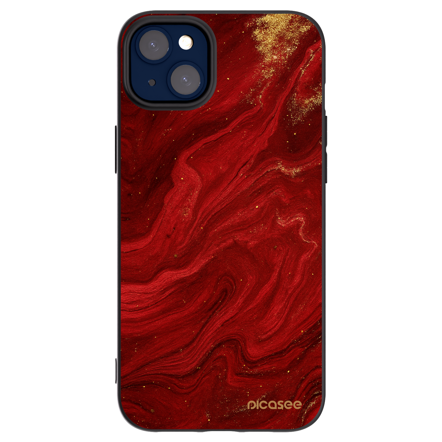 Picasee silikonowe czarne etui na Apple iPhone 14 Plus - Red