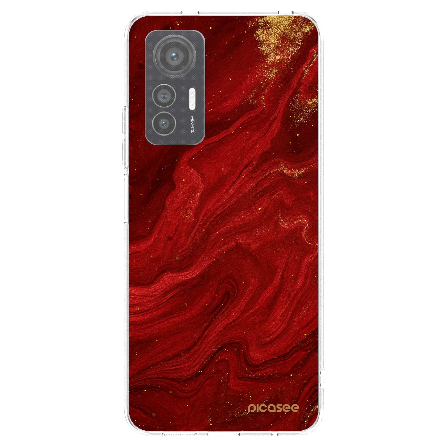 Picasee silikonowe przeźroczyste etui na Xiaomi 12 Lite - Red