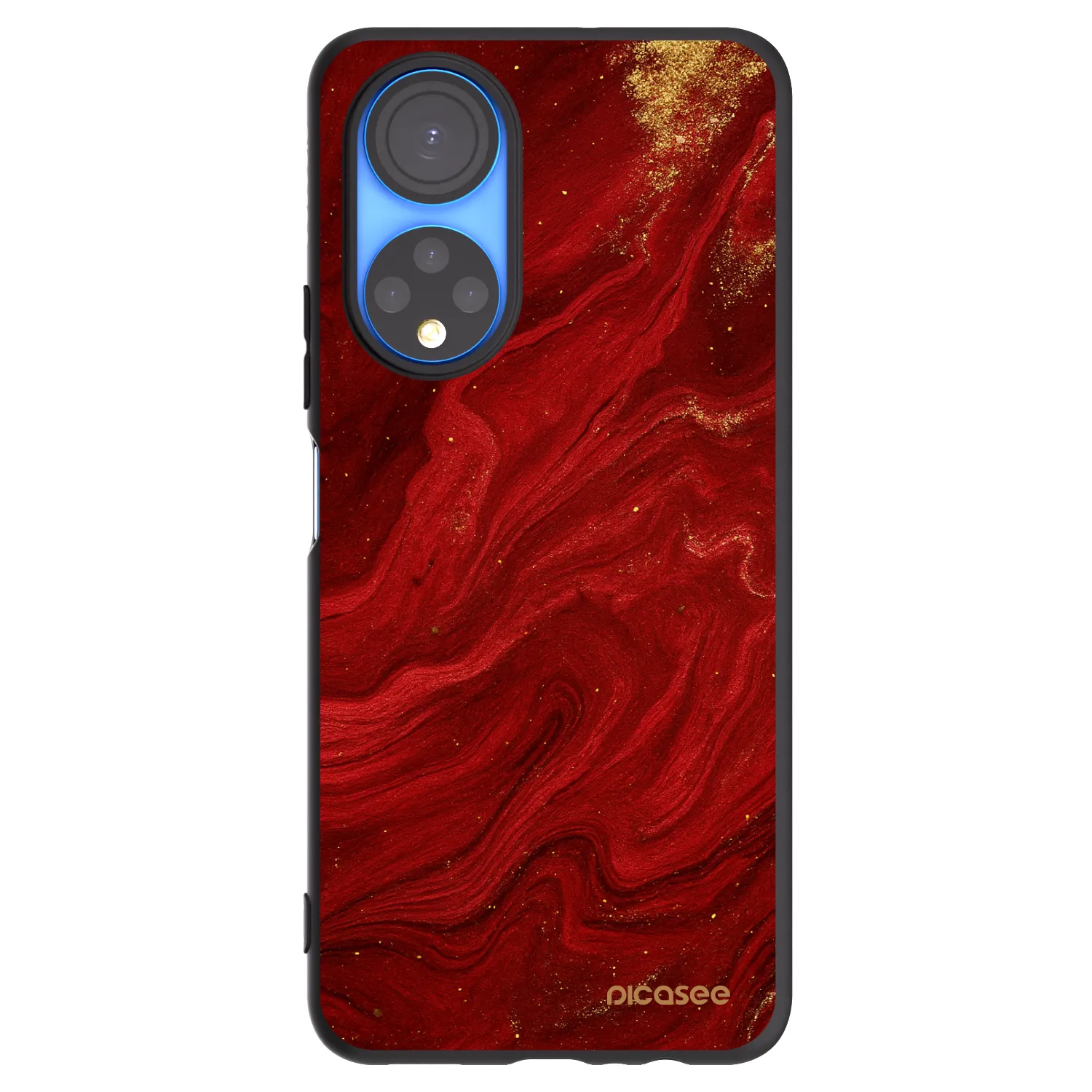 Picasee silikonowe czarne etui na Honor X7 - Red