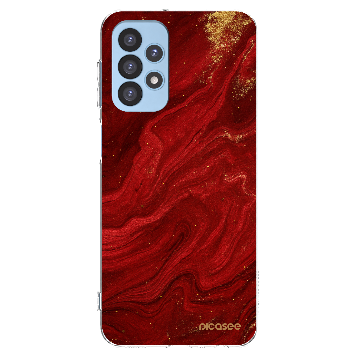 Picasee silikonowe przeźroczyste etui na Samsung Galaxy A23 A235F 4G - Red