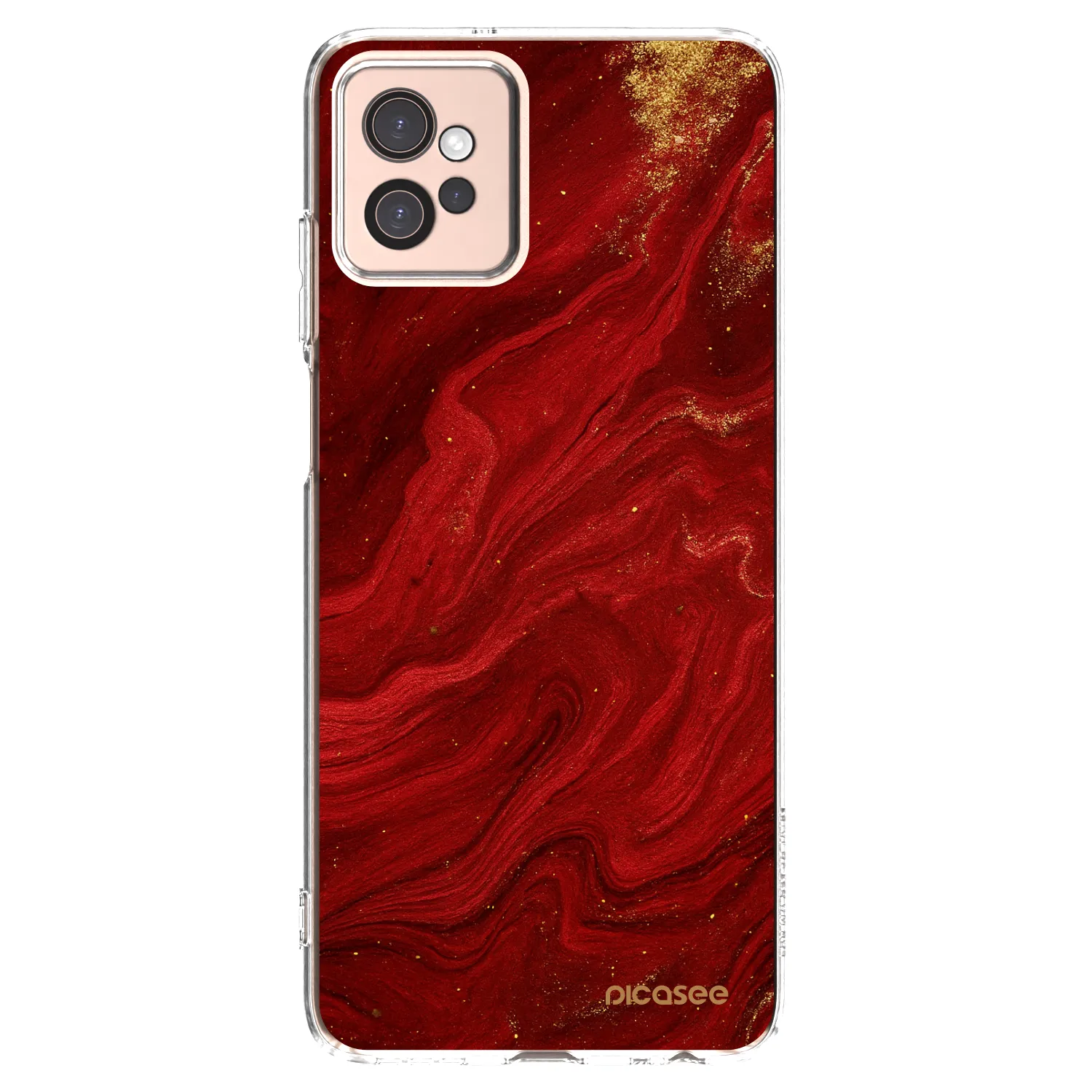 Picasee silikonowe przeźroczyste etui na Motorola Moto G32 - Red