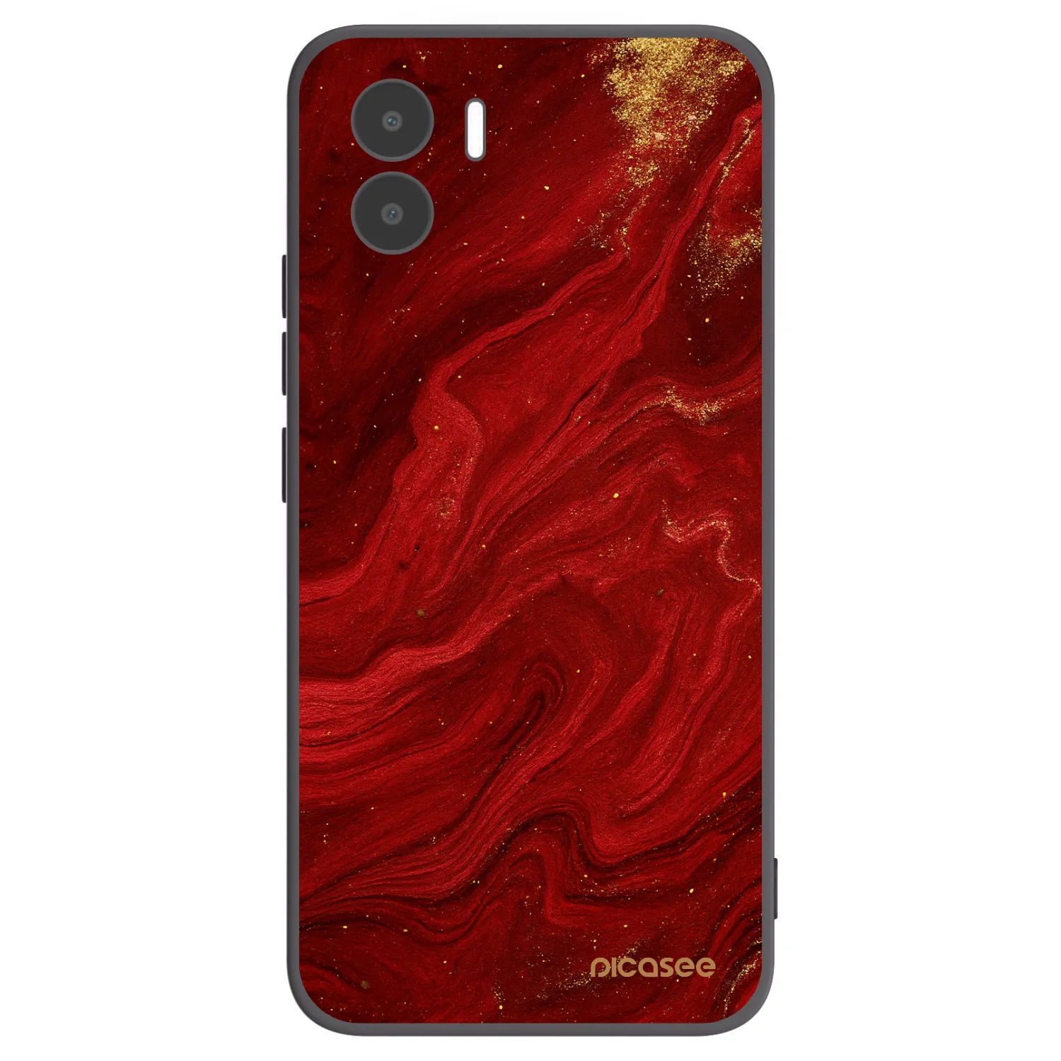 Picasee silikonowe czarne etui na Xiaomi Redmi A1 - Red