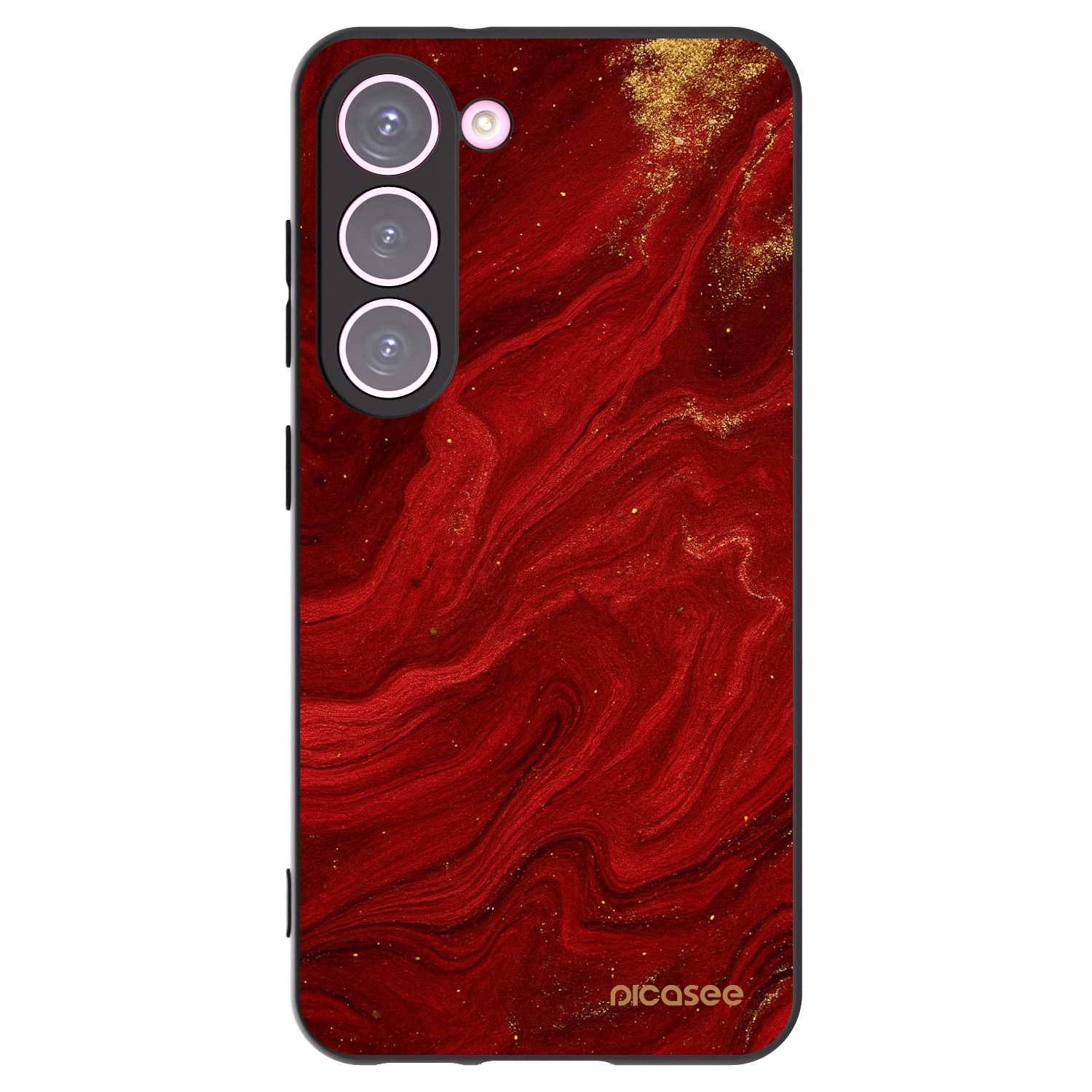 Picasee silikonowe czarne etui na Samsung Galaxy S23 5G - Red