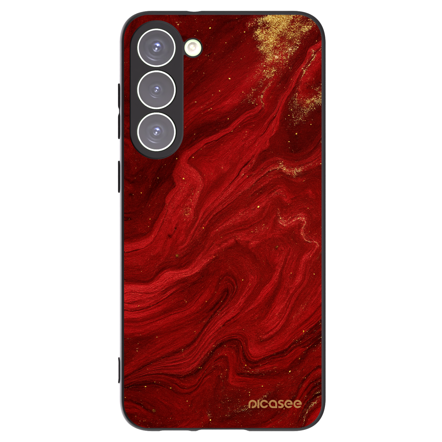 Picasee silikonowe czarne etui na Samsung Galaxy S23+ 5G - Red