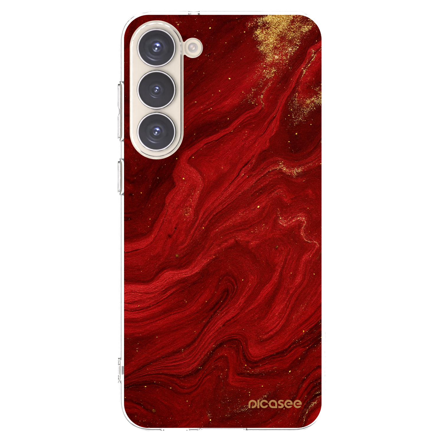 Picasee silikonowe przeźroczyste etui na Samsung Galaxy S23+ 5G - Red