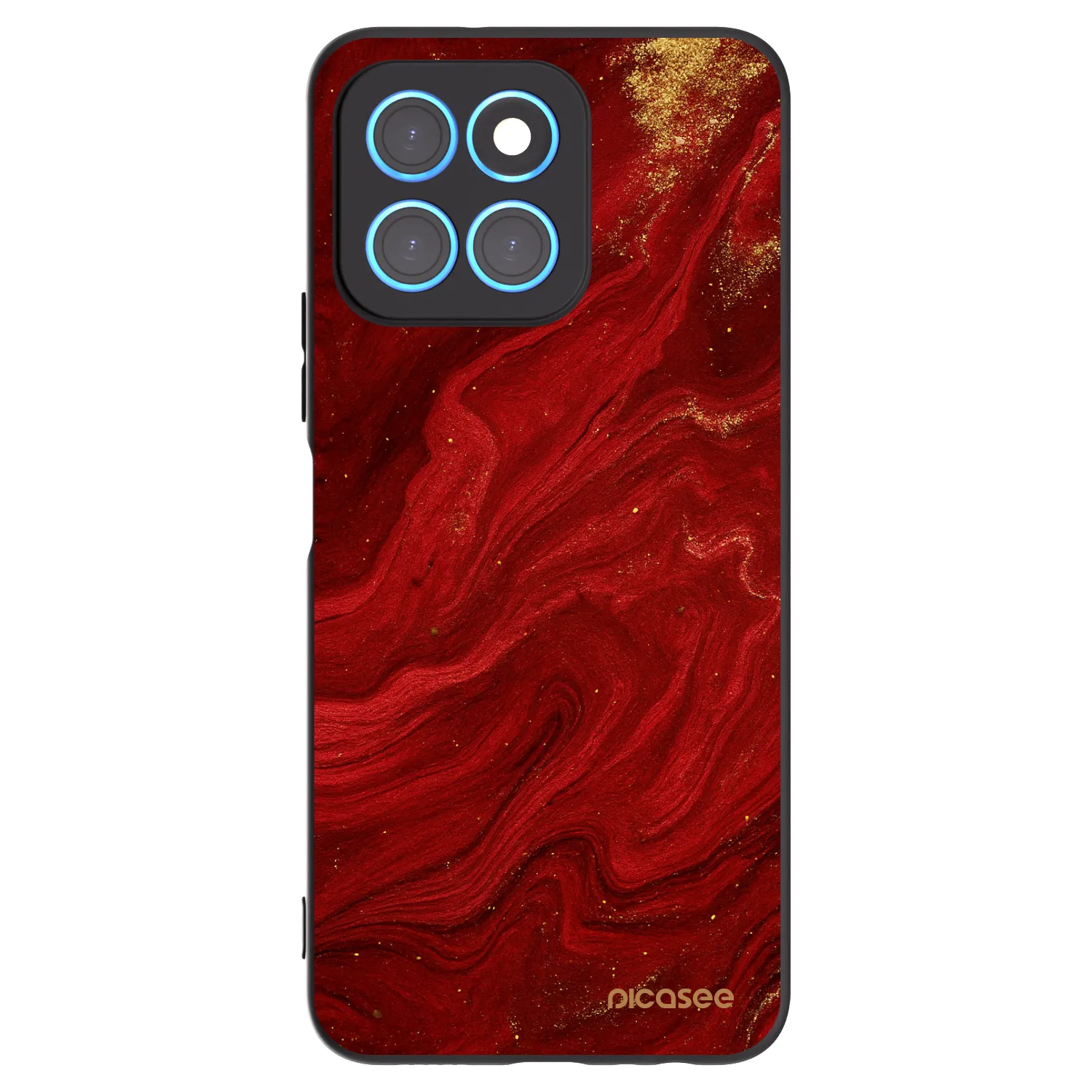 Picasee silikonowe czarne etui na Honor X8 5G - Red