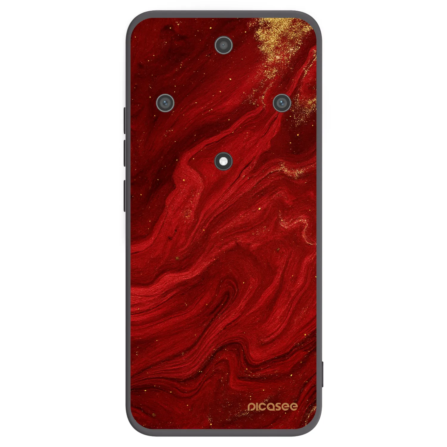 Picasee silikonowe czarne etui na Honor Magic5 Lite 5G - Red
